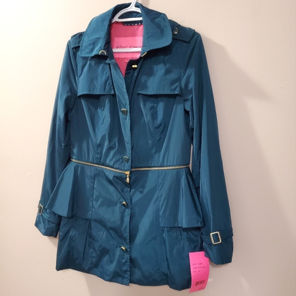 Betsey Johnson - Teal 2 in 1 Convertible Jacket - Size M  (NWT) - Picture 11 of 16